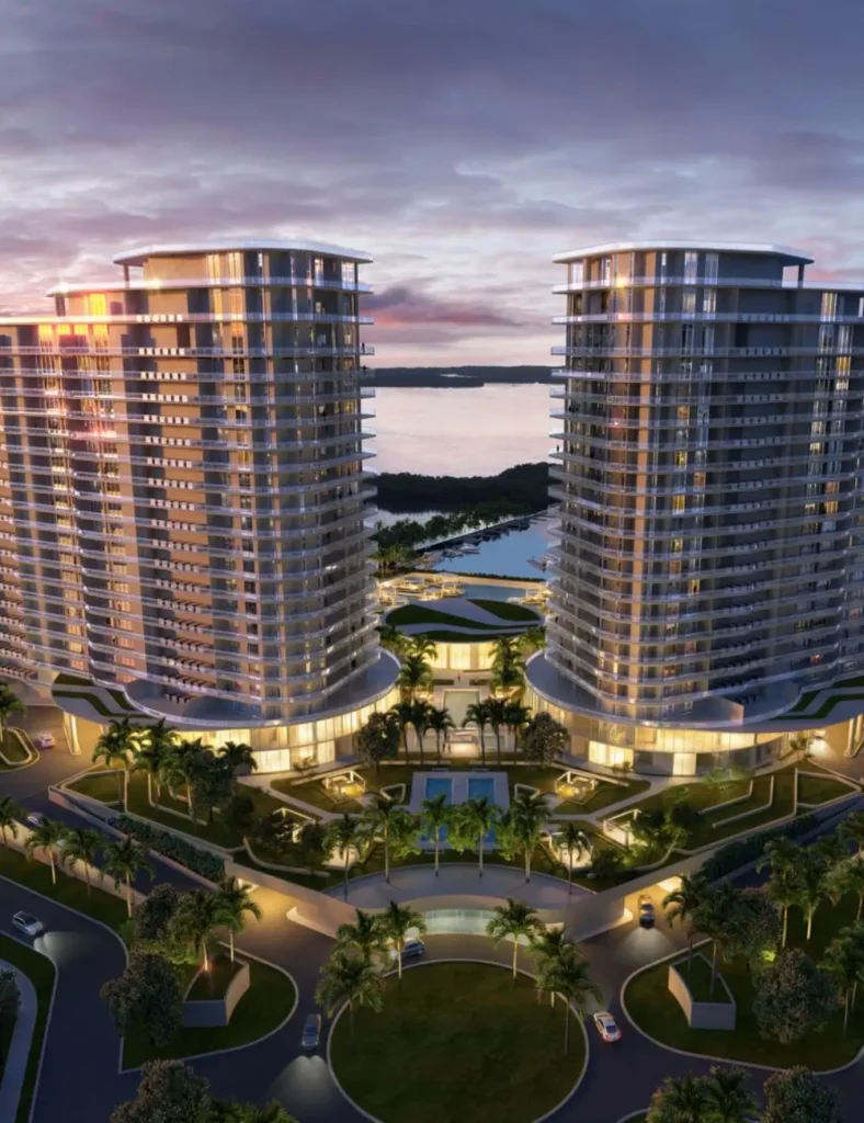 the ritz carlton residences, estero bay aerial